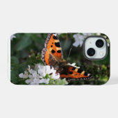 Papillon orange et fleurs blanches (Verso Horizontal)