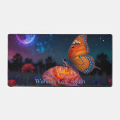 Papillon orange ramassant du pollen au clair de lu (Recto)