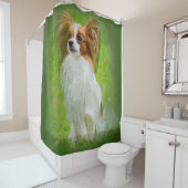 papillon, papilon, papillon-honden, papillon-honde douchegordijn (In situ)