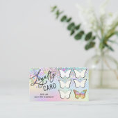 papillon pastel carte de fidélité (Debout devant)