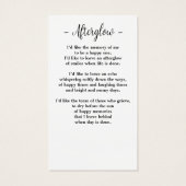 Papillon Patriotique Florale carte de prière (Dos)