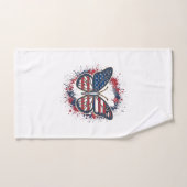 Papillon Patriotique Gravure Vintage Vector Design (Serviette à main)