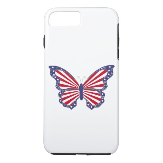 Papillon patriotique iPhone 7 Coque (Dos)