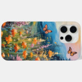Papillon pâturage coloré Coque iphone peint (Verso (horizontal))