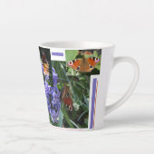 Papillon Peacock Collage Latte Mug (Droite)