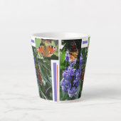 Papillon Peacock Collage Latte Mug (Devant)