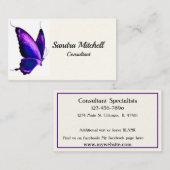 Papillon personnalisé Cartes de visite personnalis (Devant / Derrière)