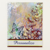Papillon personnalisé, libellule et fleurs (Devant)