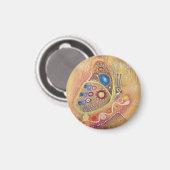 Papillon Petit, aimant rond de 1¼ pouce (Recto/Verso)
