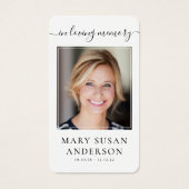 Papillon Photo Funeral Memorial Prayer Card (Devant)