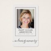 Papillon Photo Funeral Poem Card (Devant)