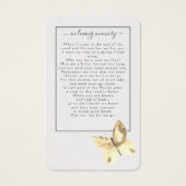 Papillon Photo Funeral Poem Card (Dos)