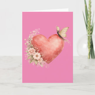 Papillon poétique forme - Carte de vœux pliée en f