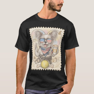 Papillon politiezegel t-shirt