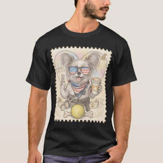 Papillon politiezegel t-shirt