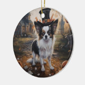 Papillon pompoenen Halloween eng Keramisch Ornament (Links)