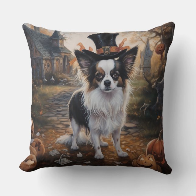 Papillon pompoenen Halloween eng Kussen (Voorkant)