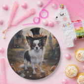 Papillon pompoenen Halloween eng Papieren Bordje (Feest)