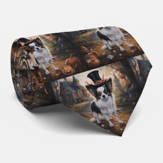 Papillon pompoenen Halloween eng Stropdas (Opgerold)