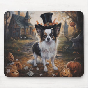 Papillon Pompoenen Halloween Griezelen Muismat