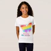 Papillon Pop It Bubble Fidget T-Shirt (Devant entier)