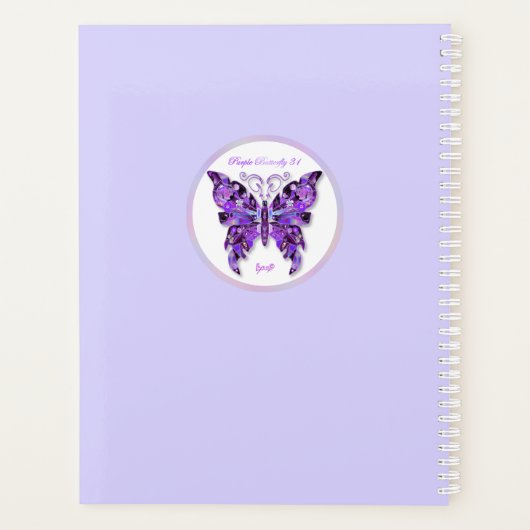 Papillon pourpre 31 (Dos)