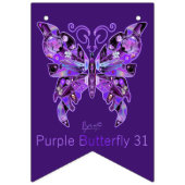 Papillon pourpre 31 Drapeaux de Bunting (Deuxième drapeau)