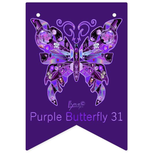 Papillon pourpre 31 Drapeaux de Bunting (Deuxième drapeau)