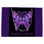 Papillon pourpre 31 Grand sac cadeau (Dos)