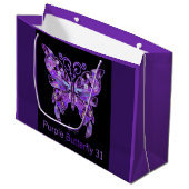 Papillon pourpre 31 Grand sac cadeau (Devant Angle)