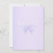 Papillon pourpre et Invitation de baptême croisé (Dos)