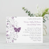 Papillon pourpre Faire-part de mariage (Debout devant)