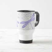 Papillon pourpre Mug de voyage personnalisé (Devant droit)
