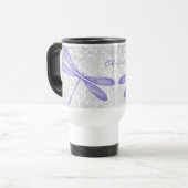 Papillon pourpre Mug de voyage personnalisé (Devant gauche)