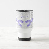 Papillon pourpre Mug de voyage personnalisé (Centre)