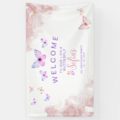 Papillon Premier anniversaire fille 1ère bannière  (Vertical)