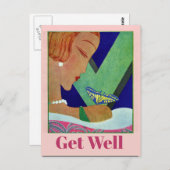 Papillon, Prompt rétablissement, Carte postale de  (Devant / Derrière)