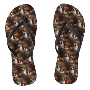 Papillon Puppy Herfst Delight Pompoen Teenslippers