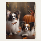 Papillon Puppy Herfstpracht Pompoen Planner (Achterkant)