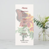 Papillon Queen sur le menu Mariage Marigold (Debout devant)