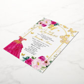 Papillon Quince Invitations Roses Chaude Roses Ros (Rotation)