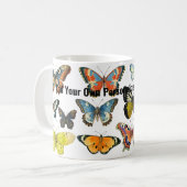 Papillon rétro insecte amoureux de céramique tasse (Devant gauche)