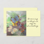 Papillon rêvant la carte postale (Devant / Derrière)