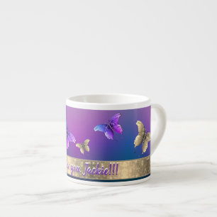 Papillon romantique avec Mug de spécialité texte