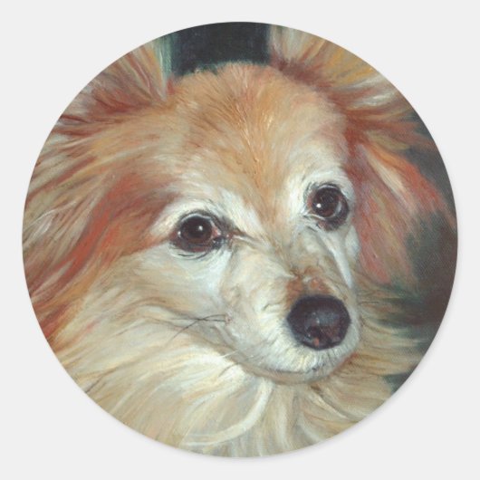 Papillon Ronde Sticker (Voorkant)