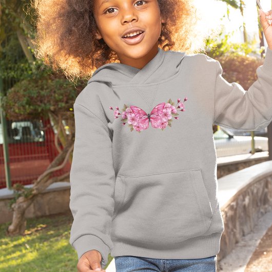 Papillon rose avec Sakura