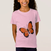 papillon rose classique décontracté T-shirt filles (Devant)