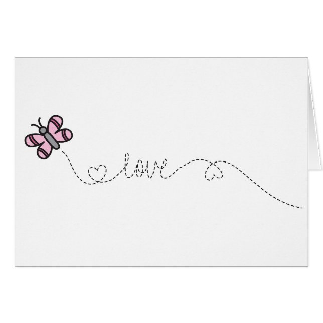 papillon rose d'amour (Devant Horizontal)