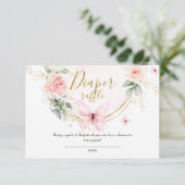 Papillon rose Diaper Carte Raffin (Debout devant)