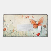 Papillon rose et Coeur rouge (Clavier et souris)